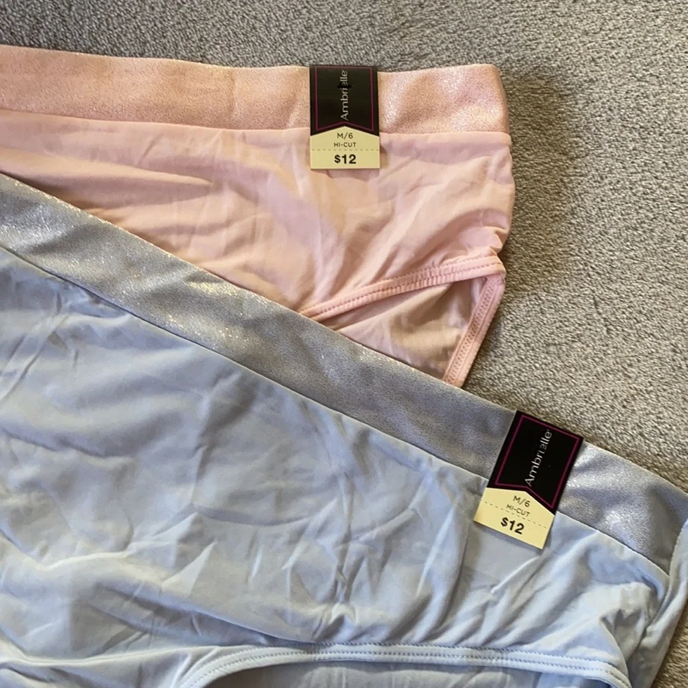 Silky nylon & spandex NWT hi cut panties - Picture 2 of 3